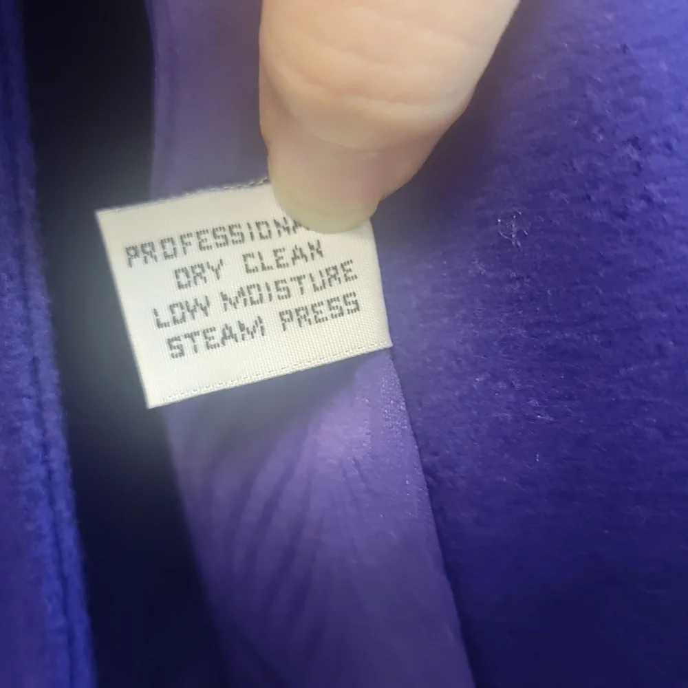 Vintage Dani Colby Wool Purple Mobwife Peacoat Classy Style Plus Size Coat - Picture 8 of 13